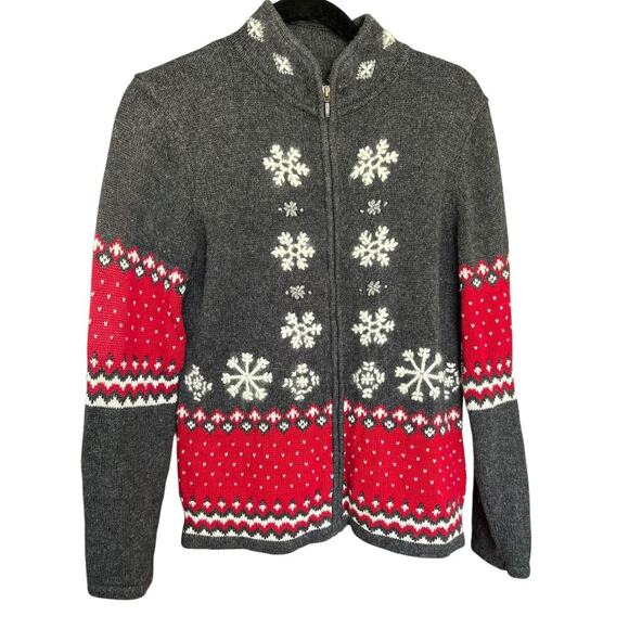 Guide Series Vintage Women's Nordic Snowflake Collared Christmas Sweater Size XS - Picture 1 of 6